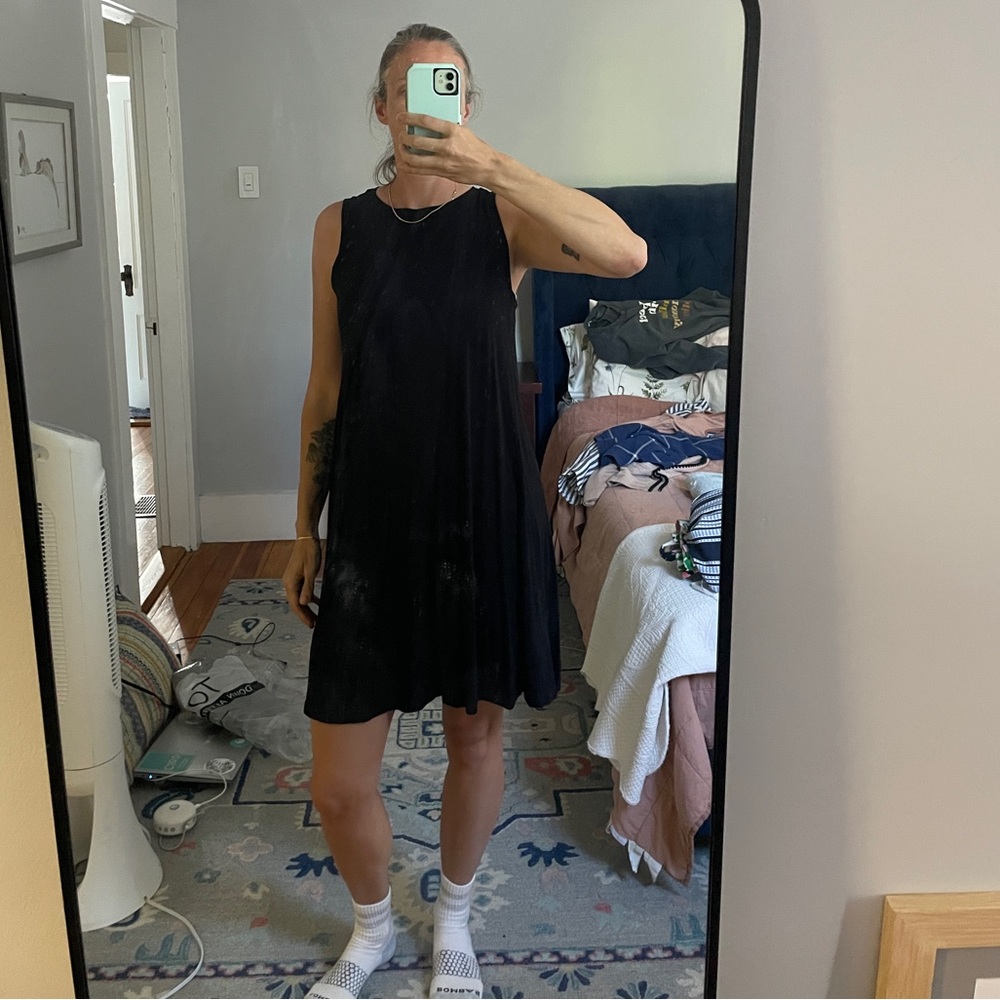 Loft Black Sleeveless Swing Dress